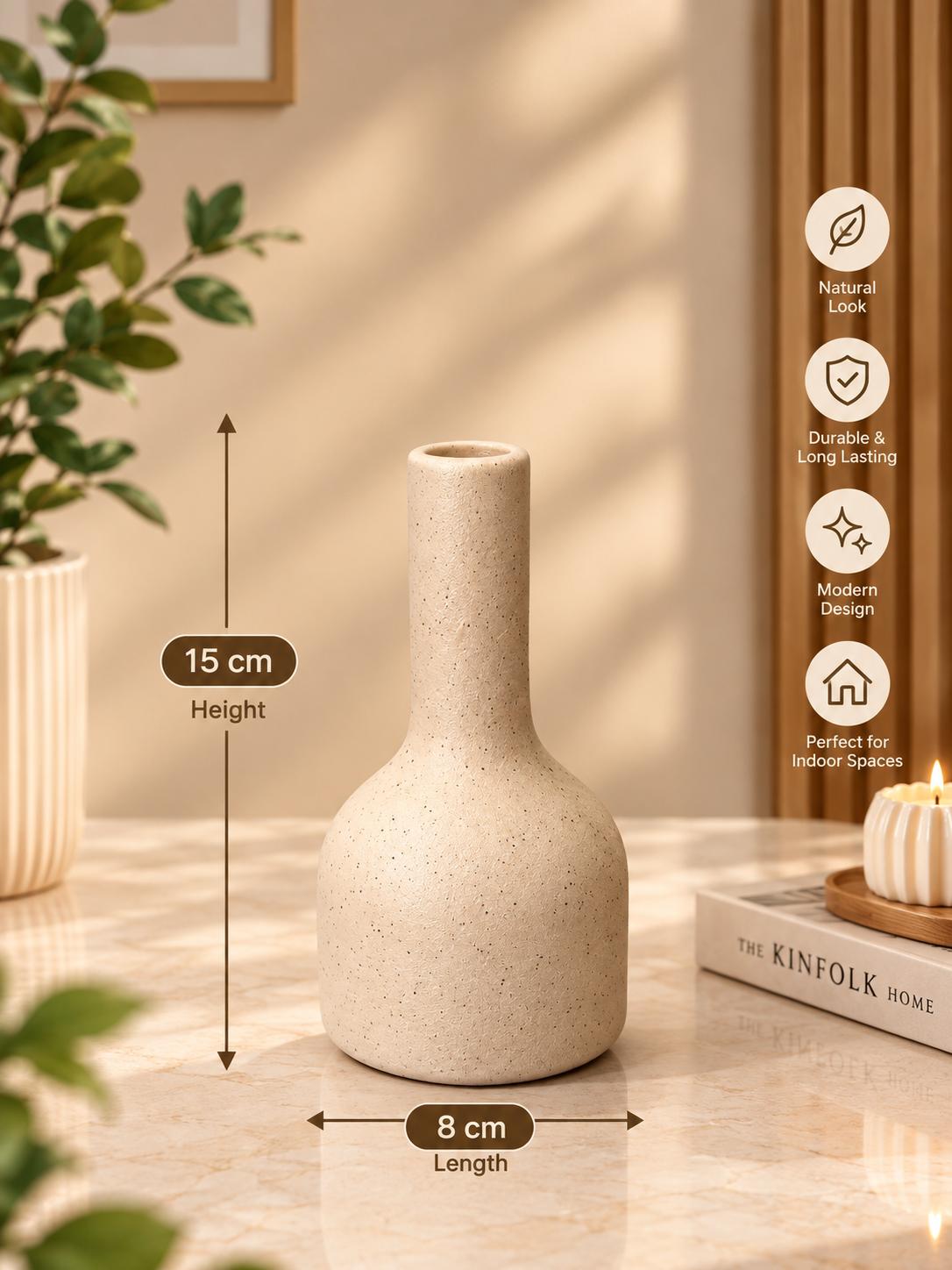 WhatsApp Image 2026-09-07 at 1.23.42 AM (3) Ceramic Bottle Neck Vase - 15cm - Image 1