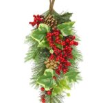 Long Artificial Christmas Greenery Wreath